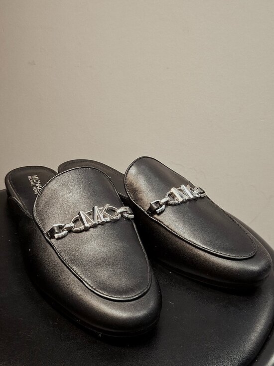 MICHAEL Michael Kors Shoes - Michael Kors Tiffanie Leather Mule Flat Slippers